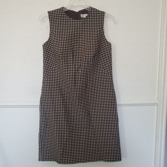 Isaac Mizrahi for Target Womens Size 2 Brown and White Polka Dots Shift Dress - Picture 1 of 16